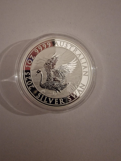 2025 Australian Silver Swan 1oz .9999 Fine Silver Coin in capsule